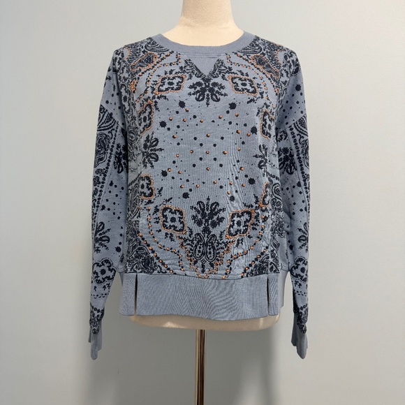 Sundance Women’s Sakura Easy Blue Sweater Cotton Size M - Picture 1 of 7